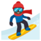 Snowboarder - Black emoji on Emojione